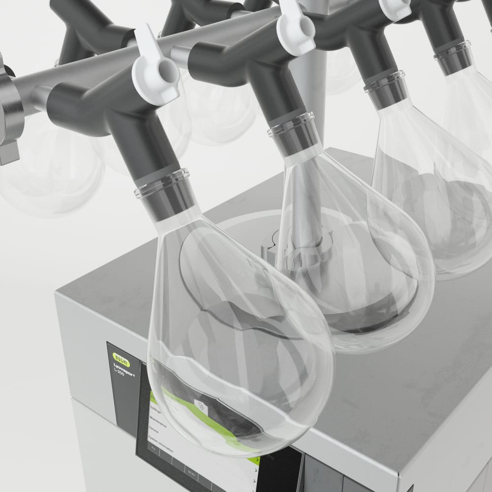 Penggunaan pelarut organik dalam alat pengering beku laboratorium
