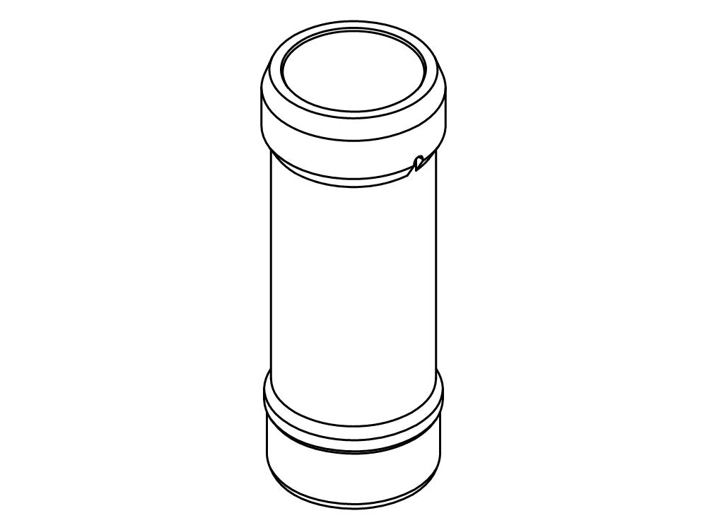 Dampfdurchführungsrohr mit Sinterplatte