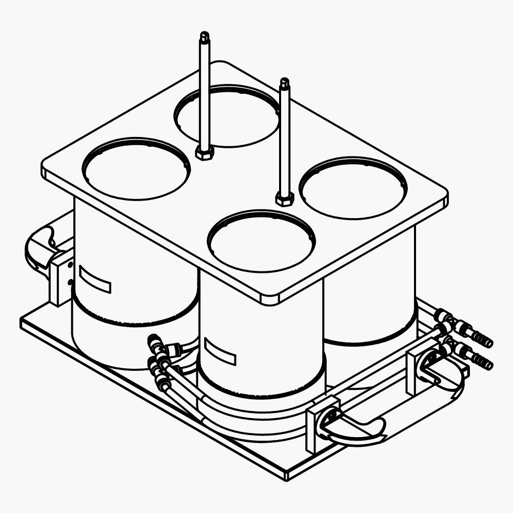 Rack de cristal Analyst R-4 con refrigeración del volumen residual