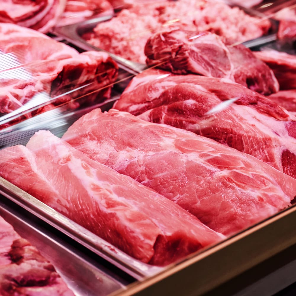 Total fat in meat products with E-800 HE