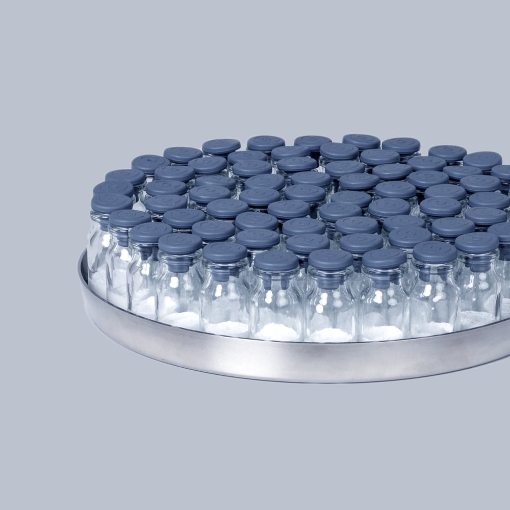 Automatic freeze drying endpoint determination for vials application