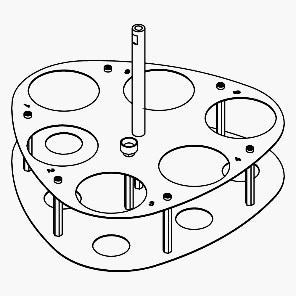 Transportador de matraces de extracción