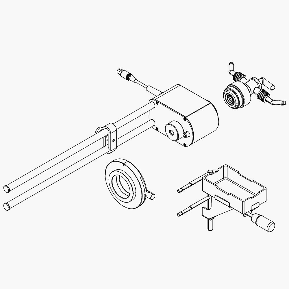 Kugelrohr accessory, incl. drive unit and cooling unit
